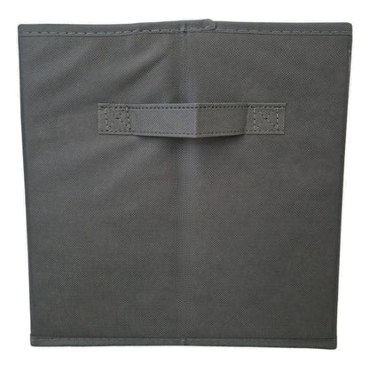 Aryllis Folding Storage Boxes, Dark Grey, Pack of 4, Collapsible Fabric Storage Cubes - 27cm x 27cm