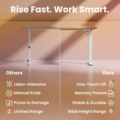HUANUO Standing Desk 160x80cmcm mit 4 Memory height settings