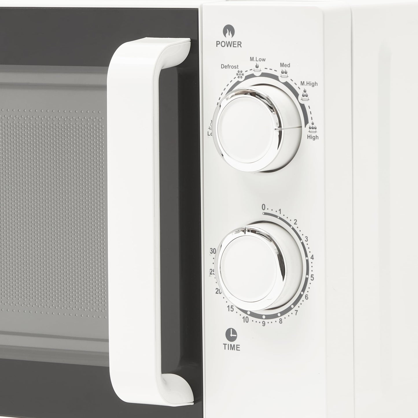 Haden 20L White Microwave - 800W Compact Countertop Microwave Oven with 6 Power Levels, 30-Min Timer & Defrost Function  Perfect for Kitchens, Dorms,
