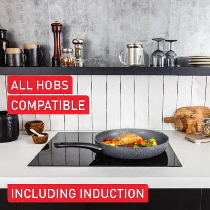 TEFAL Healthy Cook ON Induction 5PC Set (Saucepan 16/18/20 + lids, Frying pan 24/28cm)