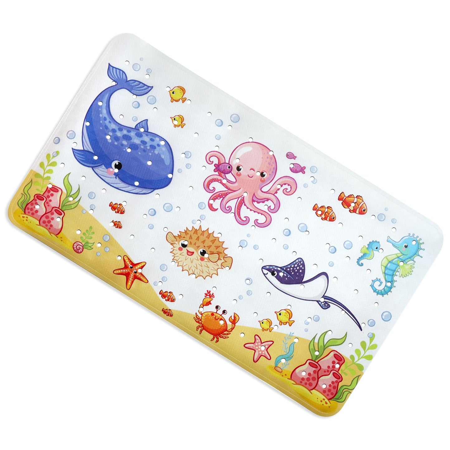 Non Slip Shower Mats for Inside Shower, 70 x 40 cm Washable Anti Slip Bath Mat with Suction Cups & Drain Holes, for Bathroom Tub Bath Non-Slip Mats
