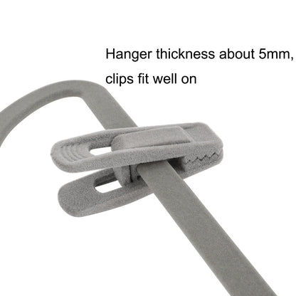 Corodo Non-Slip Velvet Hangers Clips, 20 Pack Strong Coat Hanger Clips Grey