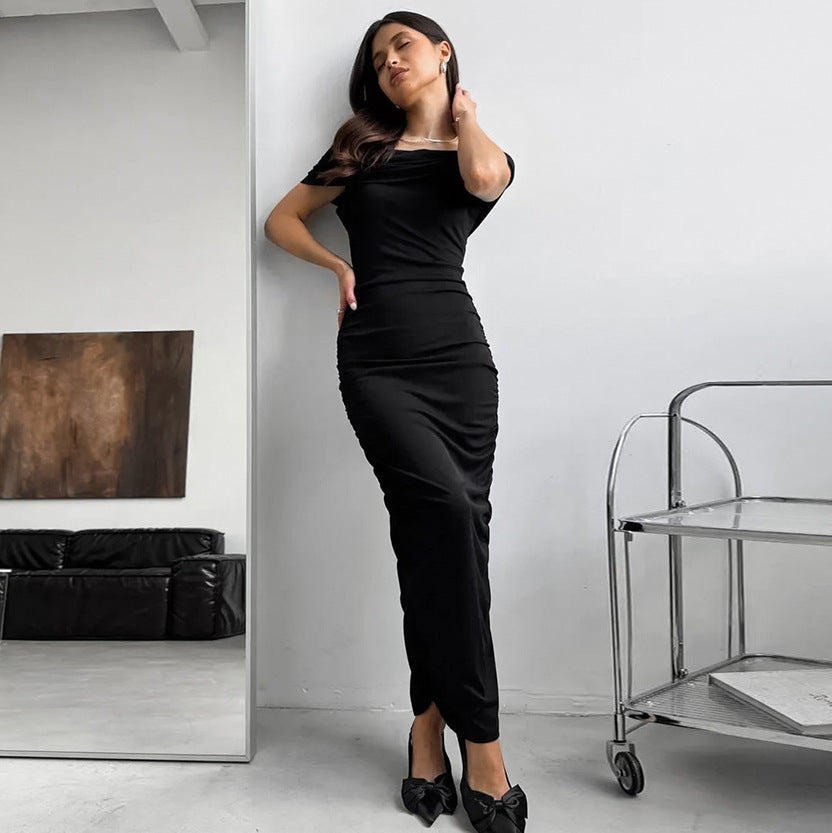 Warm Thermal Fleece Base-layer Tight-fitting Hip-hugging Long Skirt