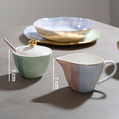 Colour Of Paradise Sugar Pot And Creamer
