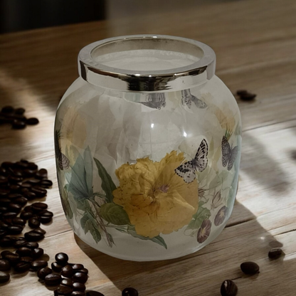 Elegant and Stylish 13cm Round Glass Flower Vase - Classic Centrepiece for Fresh or Artificial Flowers - Perfect for Home Decor, Weddings, and Special Occasions