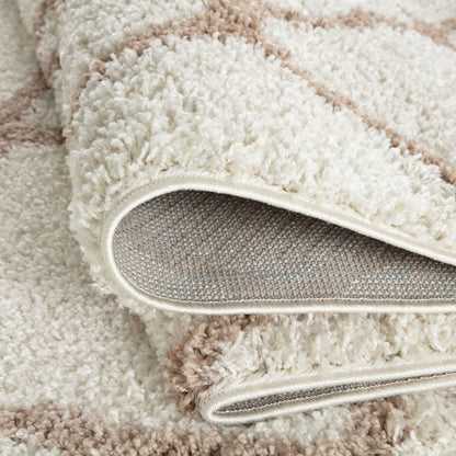 Moroccan Ivory Shaggy Rug | 730