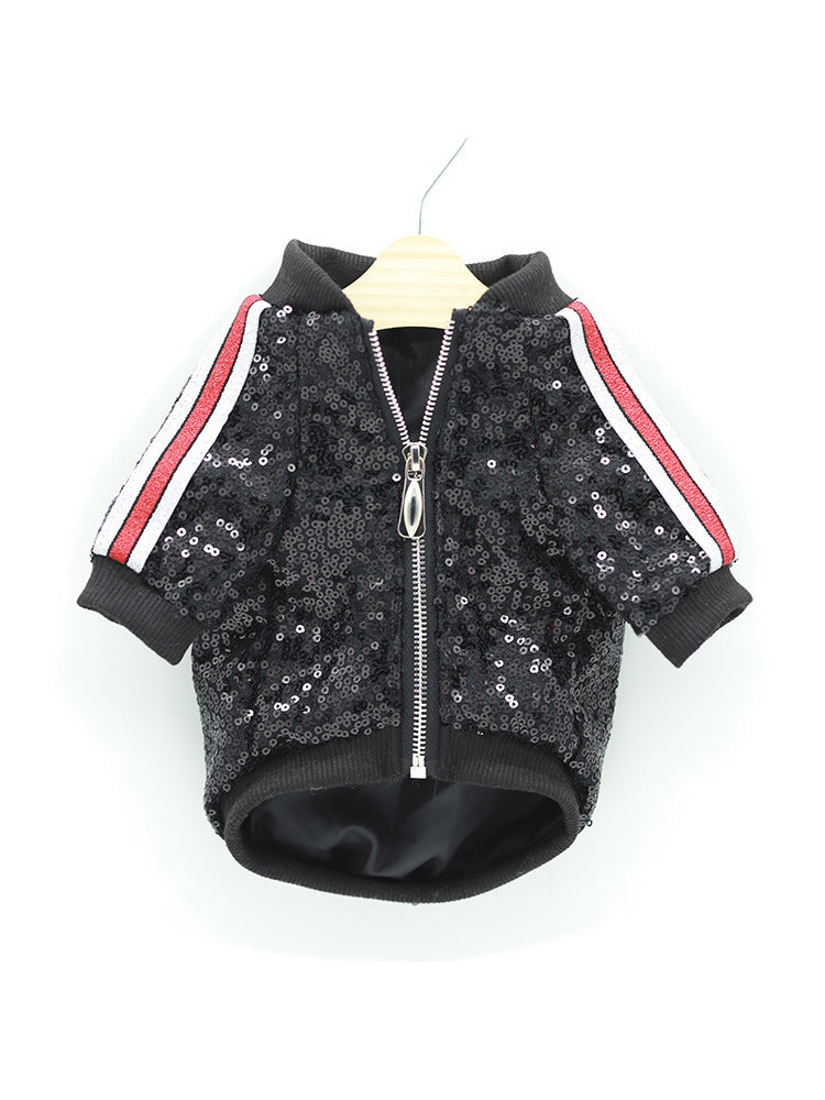 Versatile patchwork Sequin jacket Teddy