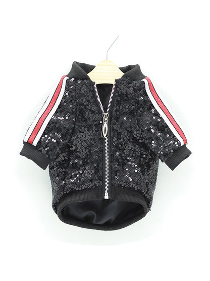 Versatile patchwork Sequin jacket Teddy