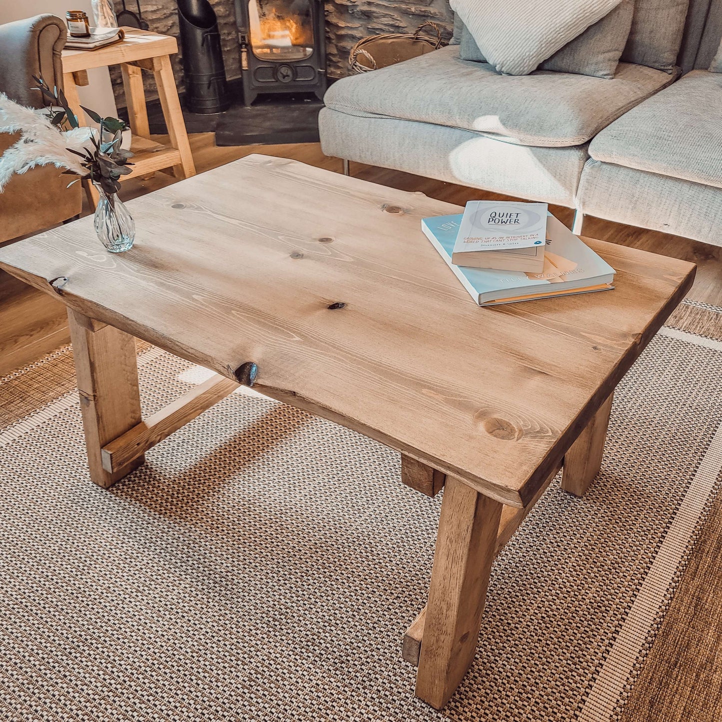 MARA Live / Waney Edge Coffee Table With A Frame Legs