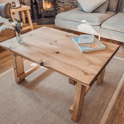 MARA Live / Waney Edge Coffee Table With A Frame Legs