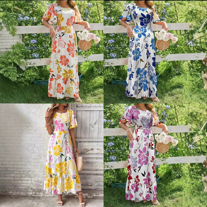 Women's Casual Loose-fit Elegant Printed Dress