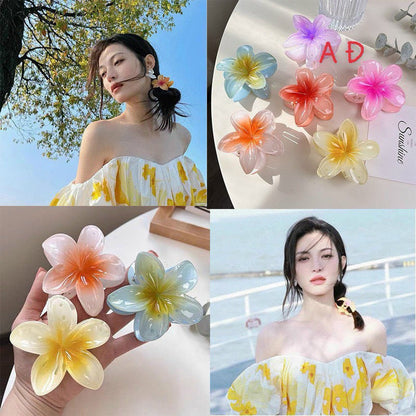 High Sense Plumeria Rubra Seaside Holiday Barrettes