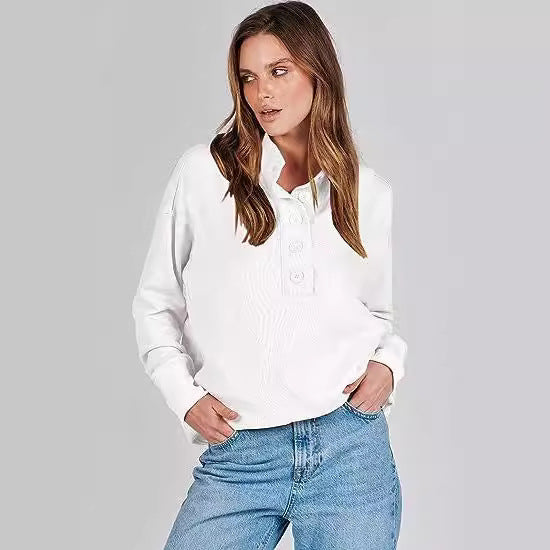 Casual Versatile Long Sleeves Patchwork Pocket Sweater