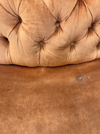 Victorian Rosewood Sofa 3 Seater Button Back Couch Lounge Seating Settee