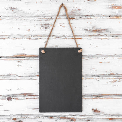 20cm x 30cm Rectangle Slate Hanging Notice Board