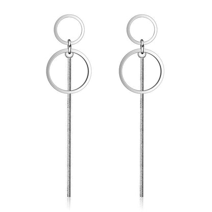 Simple pearl tassel earrings sterling silver earrings long earrings ear