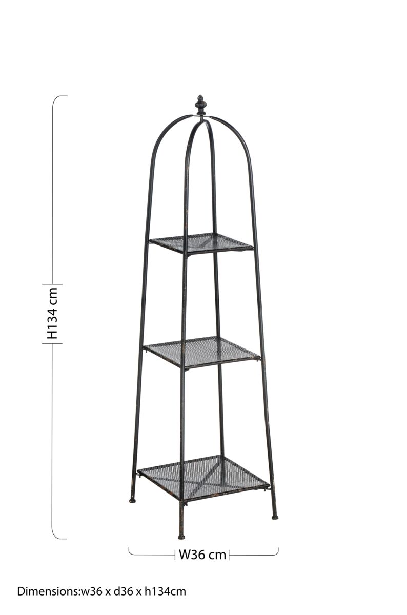 Black 3 Tier Shelf Unit | New York Loft