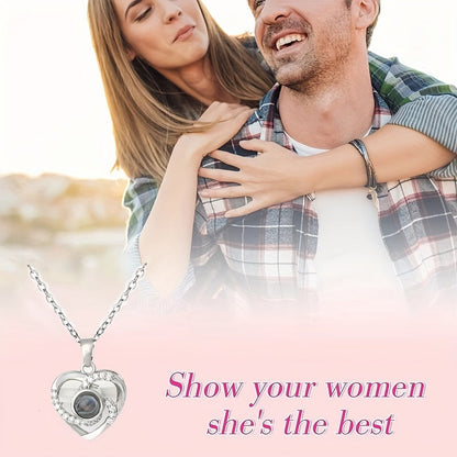 Eternal Red Rose & 'I Love You' Necklace - Perfect Gift for Her on Valentine's, Mother's Day, Anniversary, Birthday | Acrylic Flower in Display Box