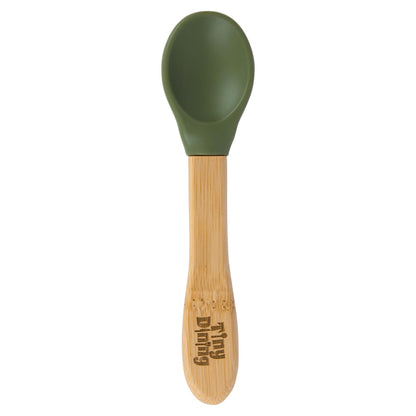 Soft Tip Bamboo Spoon - Silicone Tip