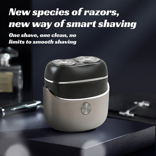 Mini electric shaver with full body water washing and dual head magnetic shaver for men portable for home use