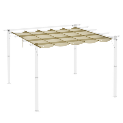 Outsunny Pergola Shade Cover Replacement Canopy for 4 x 3(m) Pergola, Beige