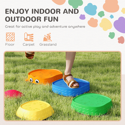 AIYAPLAY 5PCS Kids Stepping Stones, Frog-Shaped Balance Stepping Stones