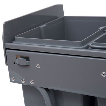 Recycle Waste Bin Pull Out Dustbin Recycling Cabinet  40L-Grey