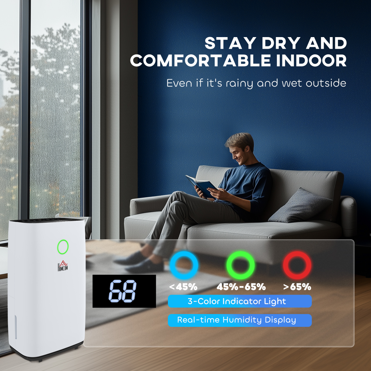 16L/Day 4000ML Portable Quiet Dehumidifier Home Laundry Room Electric Moisture