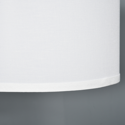 Floor Lamp with Linen Lampshade Round Base for Living Room Bedroom HOMCOM