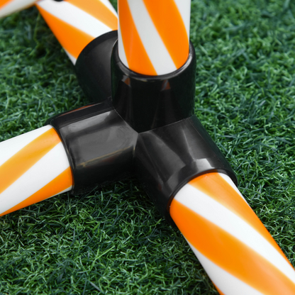 Dog Agility Weave Poles Training Obstacle Course Set Slalom Equipment w/ Whistle