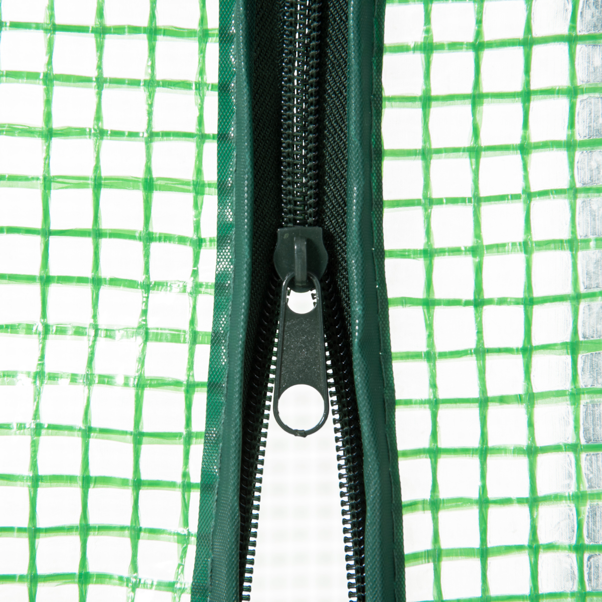 80x49x160cm Mini Greenhouse with Storage Shelf, Roll-Up ZipDoorPE Cover, Green