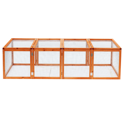 New Rabbit Hutch Cage with Run and Play Space Mesh Wire Safety for Outdoor