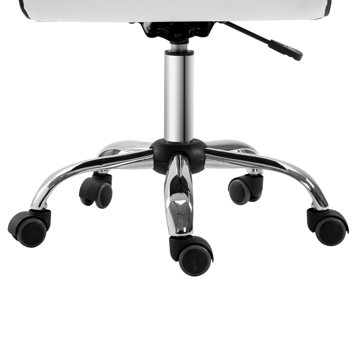 Armless Mid-Back Adjustable Office Chair  360 Swivel Ergonomic White HOMCOM