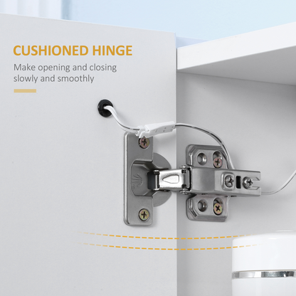 kleankin LED Illuminated Mirror Cabinet  Lights, Touch Switch, for Bathroom