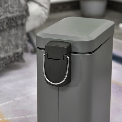 5L Steel Step Trash Can with Quiet-Closed Lid, Silent and Gentle Open,