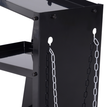 Welding Cart Welder Trolley Garage for Gas Bottle Wheels, Black