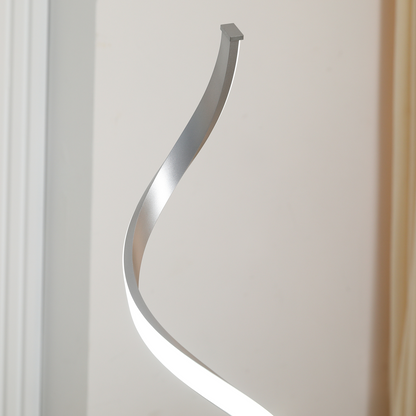 Spiral Floor Lamp for Living Room with 3 Adjustable Brightness, Silver HOMCOM