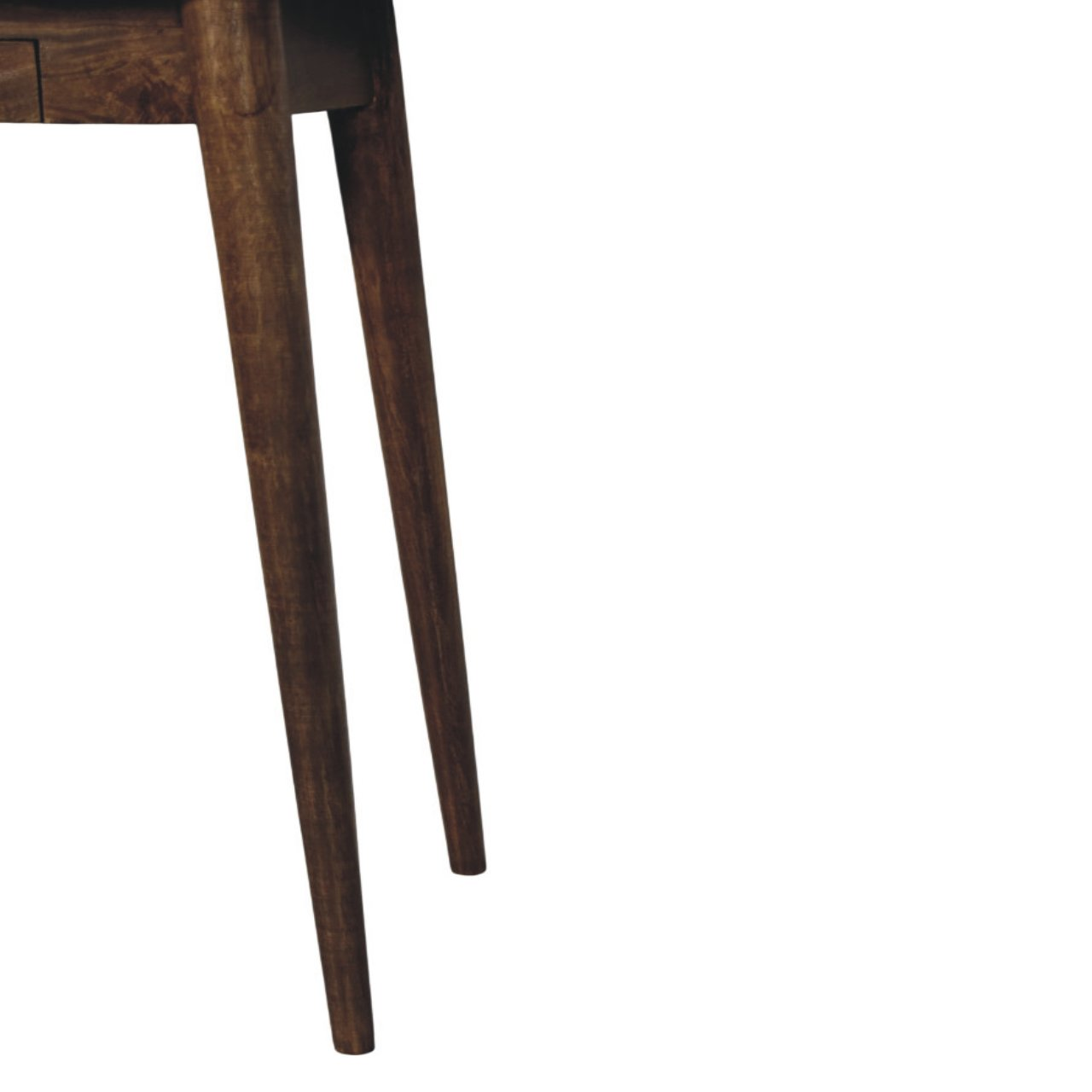Artisan Furniture Solid Wood Nordic Writing Desk in Classic Grey, 1 Drawer, Brown