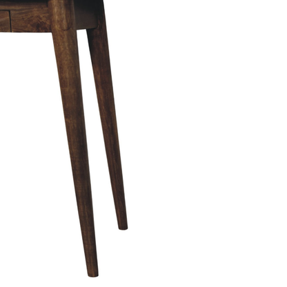 Artisan Furniture Solid Wood Nordic Writing Desk in Classic Grey, 1 Drawer, Brown