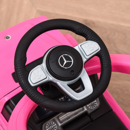 Benz G350 Ride-on Sliding Car Floor Slider Stroller Kids Vehicle, Pink HOMCOM