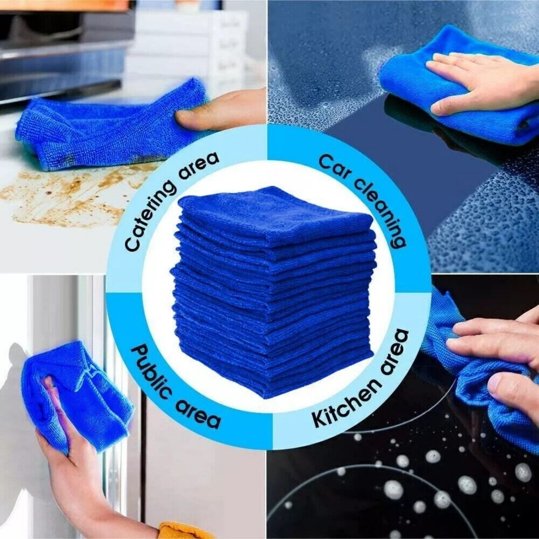 50X LARGE MICROFIBRE CLEANING AUTO CAR DETAILING SOFT CLOTHS TOWEL DUSTER WASH
