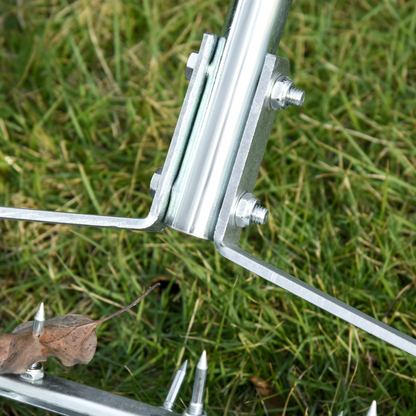 Outsunny Lawn Aerator Roller-Green/Silver