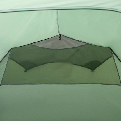 Outsunny 3 Man Camping Tent with Porch and Weather-Resistant Rainfly, Green