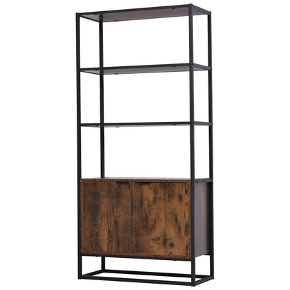Storage Cabinet with 3 Open Shelves Cupboard for Livingroom Bedroom