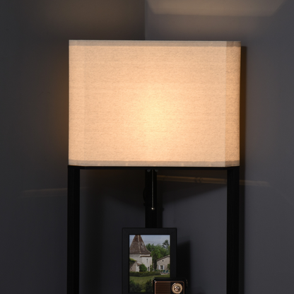 Corner Floor Lamp with Shelves, Modern Standing Lamps for Living Room Bedroom
