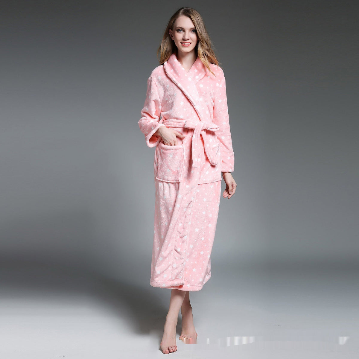 Coral Fleece Pajama Gowns For CouplesExtra Thick