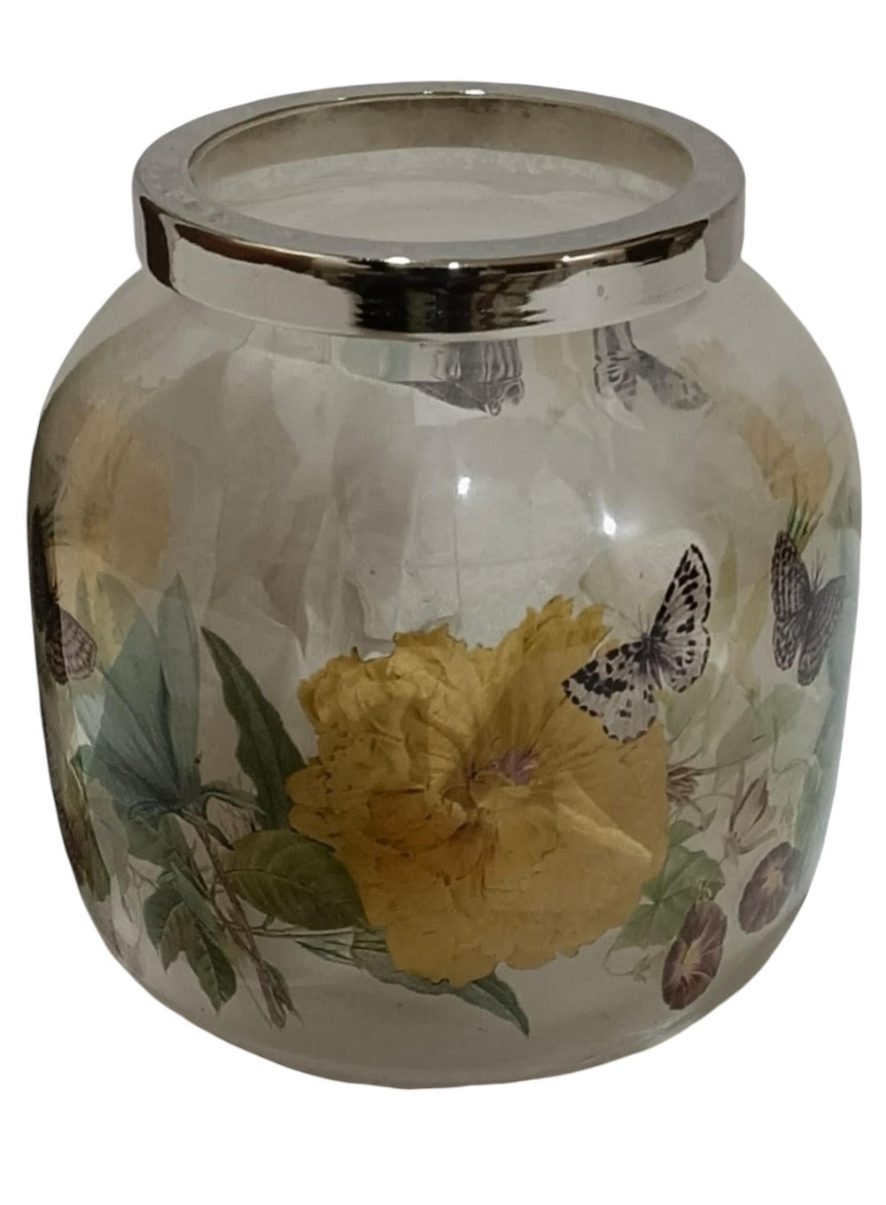 Elegant and Stylish 13cm Round Glass Flower Vase - Classic Centrepiece for Fresh or Artificial Flowers - Perfect for Home Decor, Weddings, and Special Occasions
