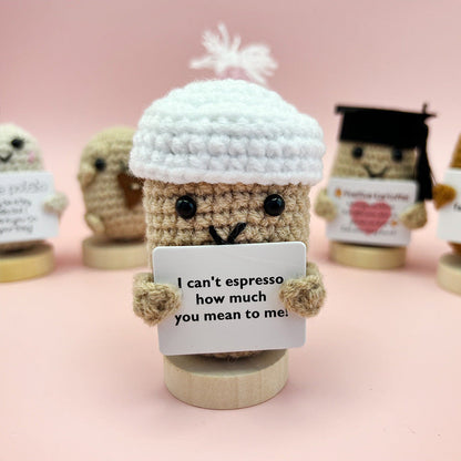 New Cute Positive Energy Emotional Cucumber Pickle Doll Knitting