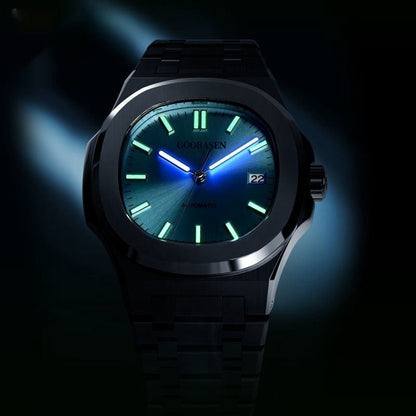 Luxury Automatic Mechanical Watch - Men's Luminous Quartz Timepiece | 42mm Transparent Case Back