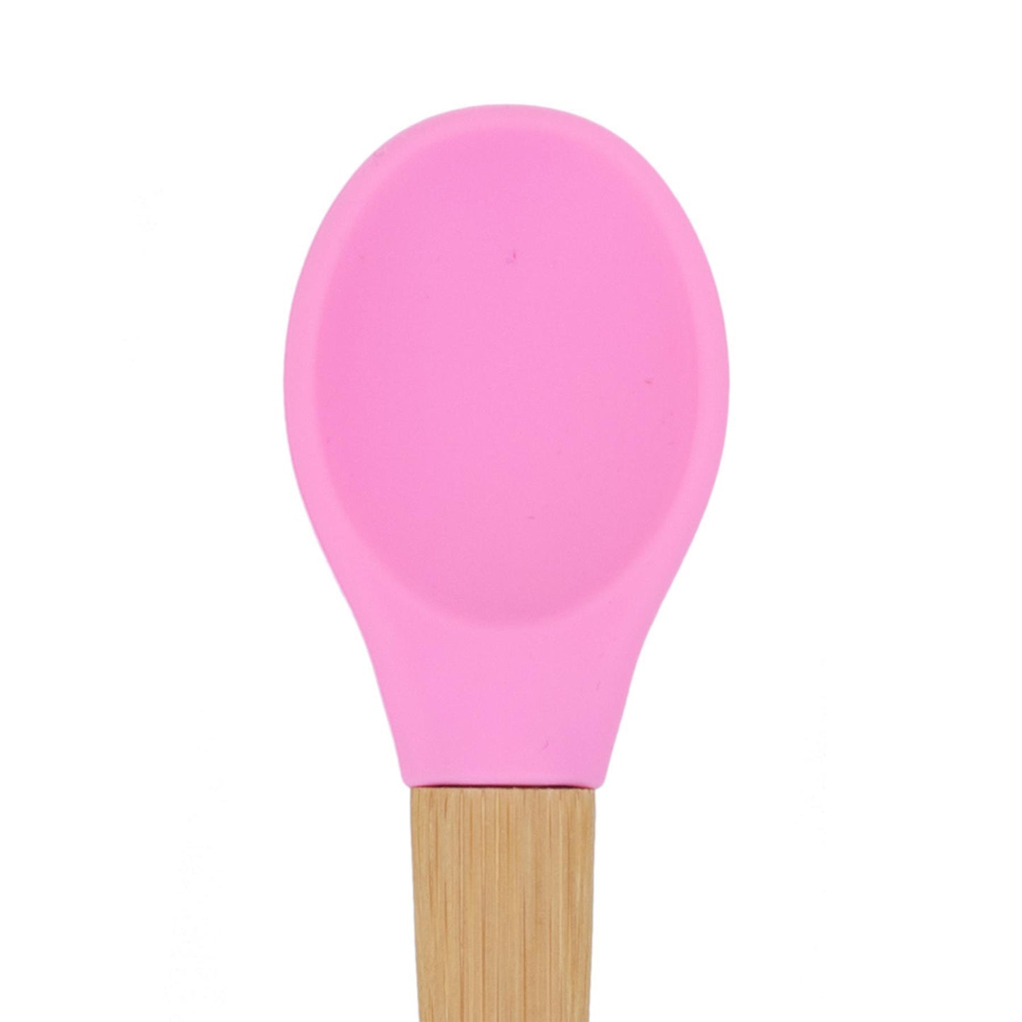 Soft Tip Bamboo Spoon - Silicone Tip